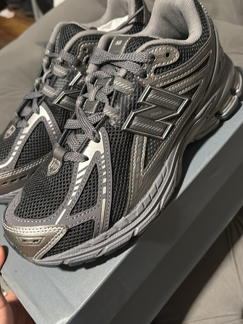 New Balance Men’s Black and Gray Athletic Running Sneakers